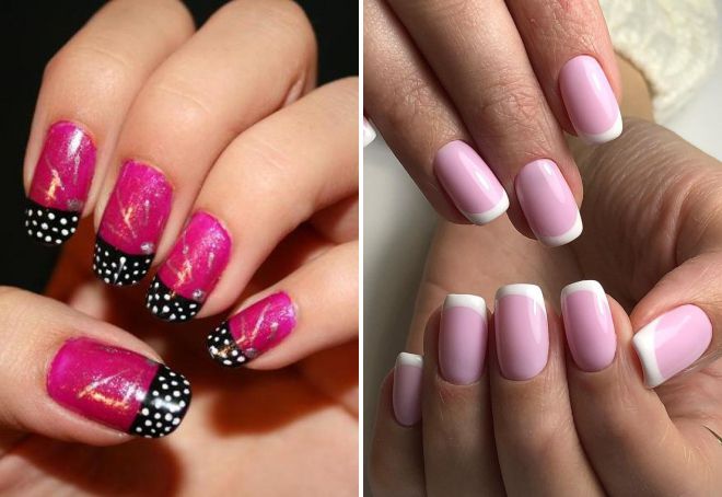 stylish pink nail design
