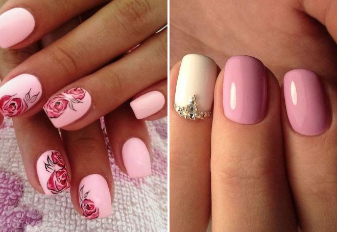 pink nail polish design
