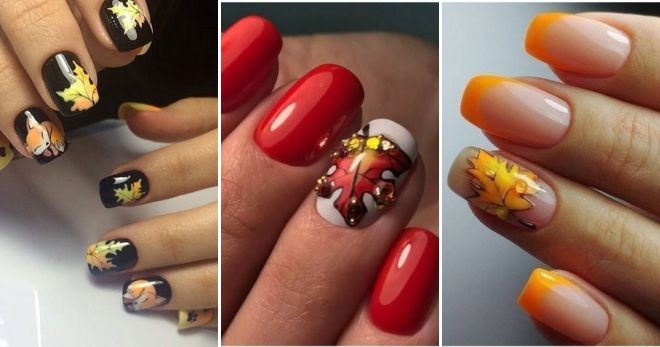 Manicure fall 2019 with a pattern