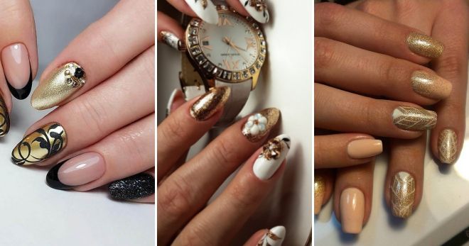 Golden manicure - fall 2019 style