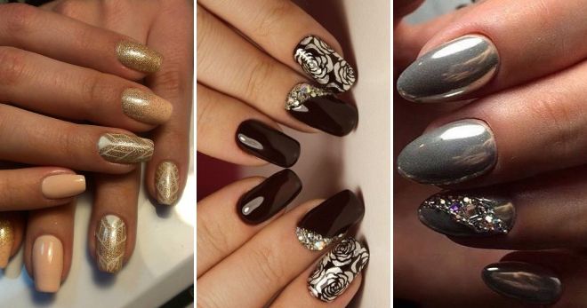 Manicure fall 2019 with silver