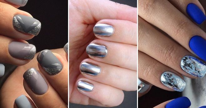 Manicure fall 2019 with silver ideas