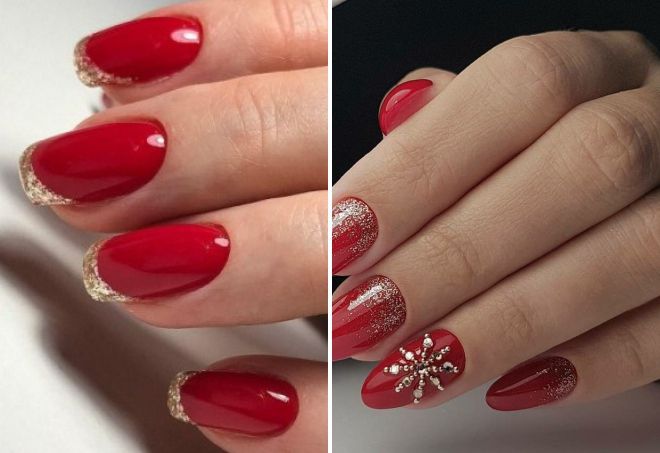   red gold manicure 2018