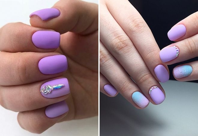 purple matte manicure