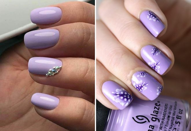 pale lilac manicure