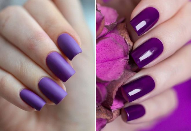 dark purple manicure