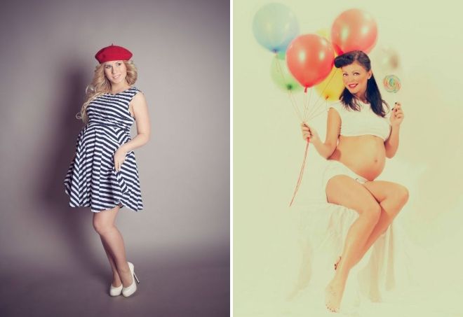 pin-up maternity photo session