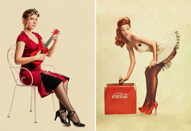 photo shoot in pin up style