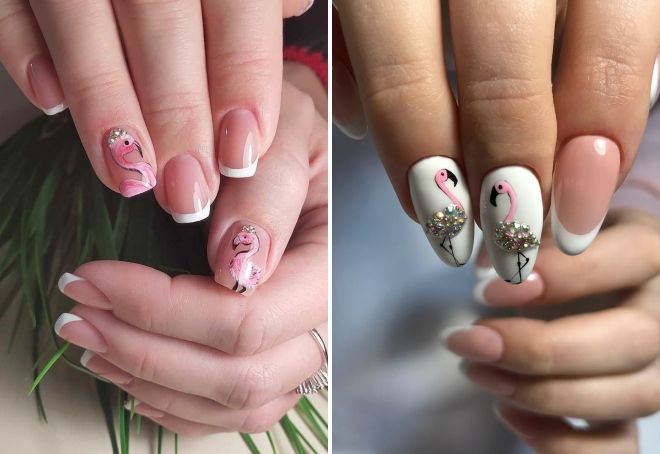 flamingos on nails