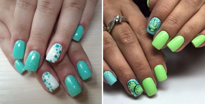 manicure 2019 in mint colors