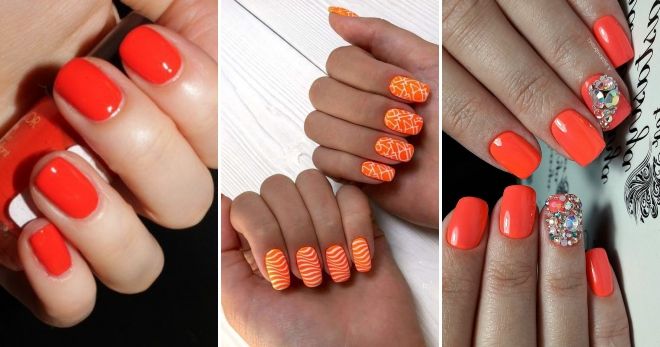 Bright orange manicure 2019 ideas