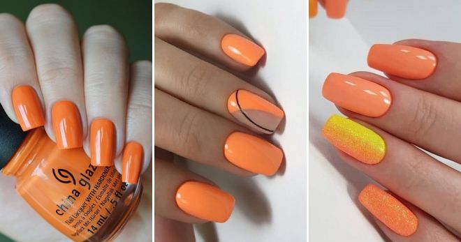Orange manicure 2019 - fashion trends style