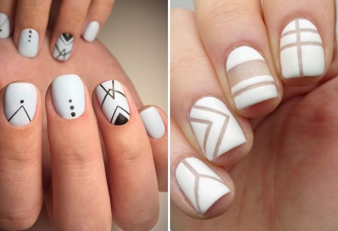 manicure ideas for short white nails