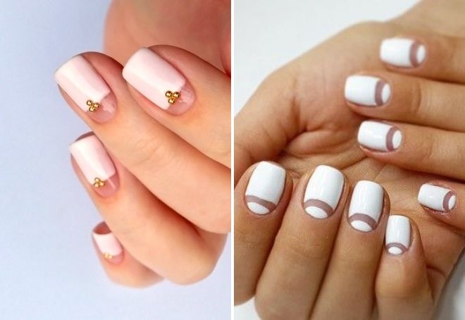 beautiful white manicure for short