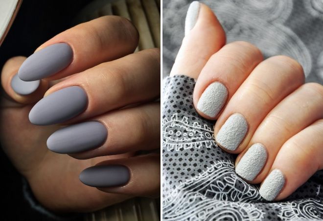 gray nail design