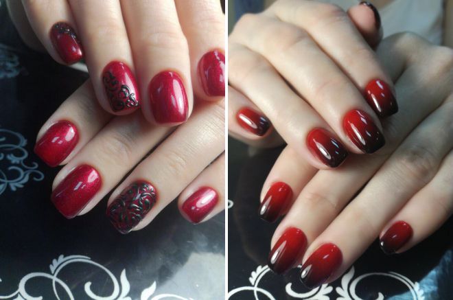 red manicure airbrush