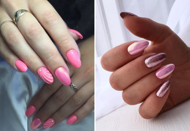 pink manicure 2018 rubbing