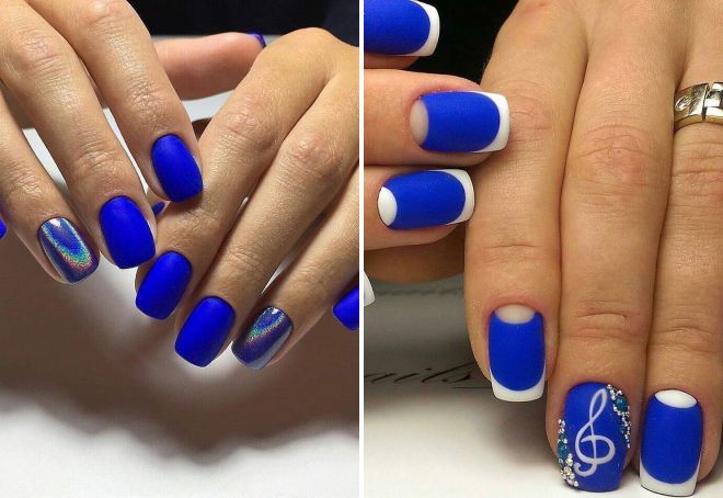 bright blue manicure 2018