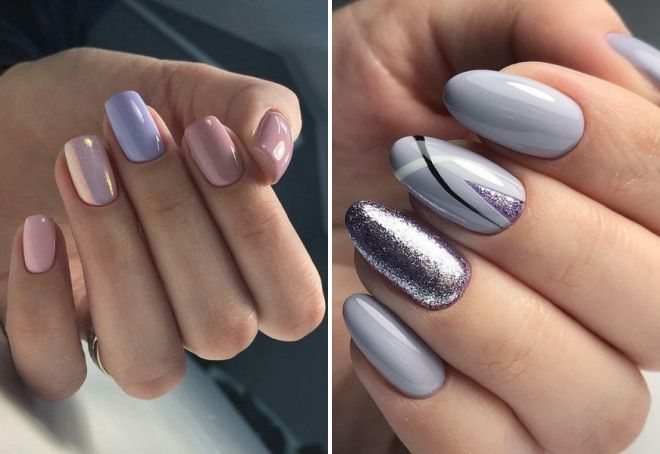 gentle summer manicure in pastel colors