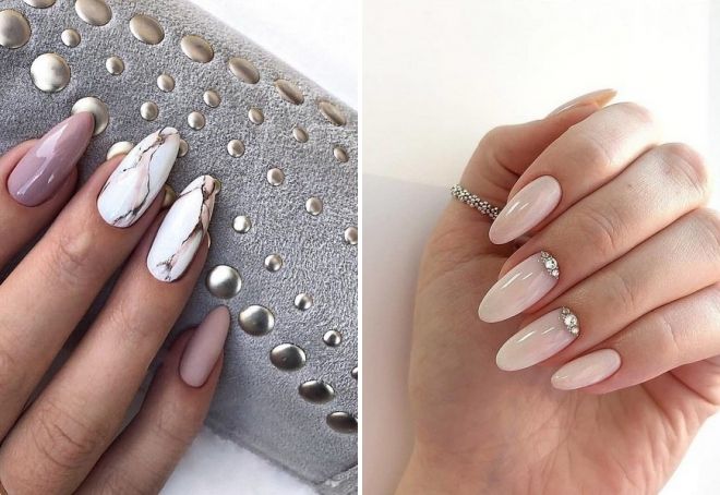 summer gentle manicure for long nails