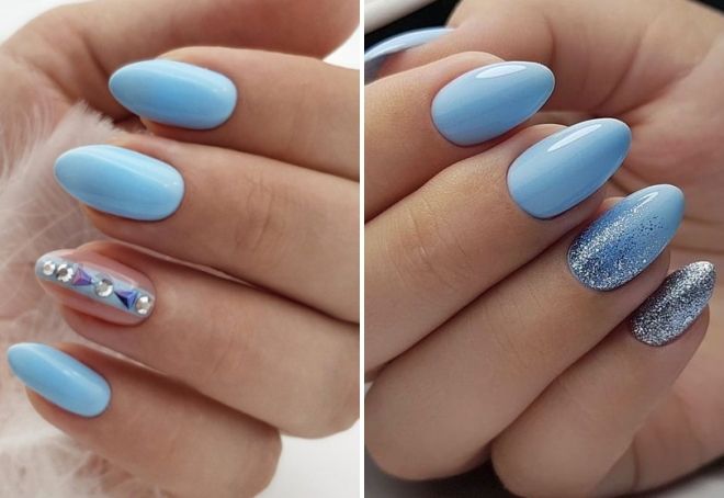 blue nail design
