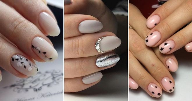 Delicate manicure for short oval nails fashion