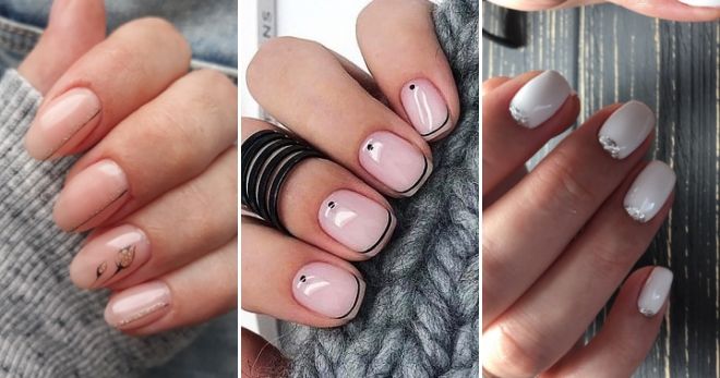 Delicate manicure for short nails - minimalism fashion