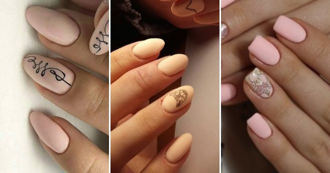 Matte gentle manicure for short nails style