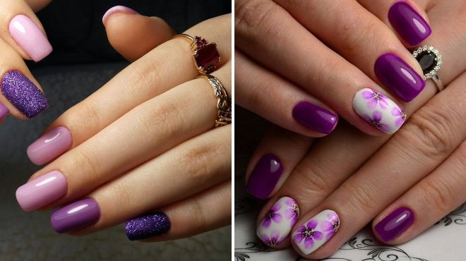 purple nail design