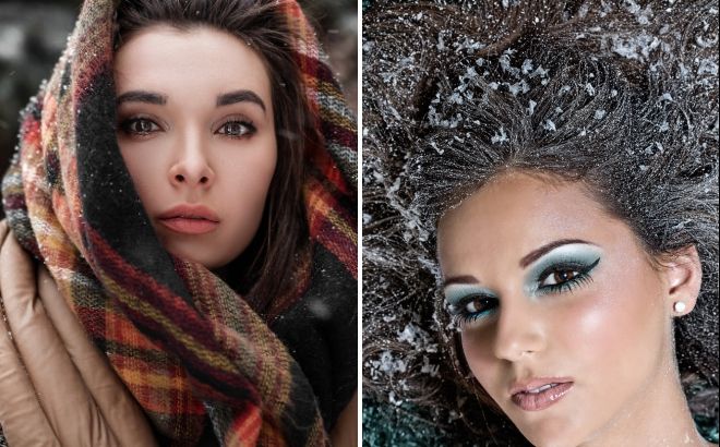 макияж для зимней фотосессии