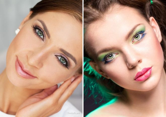 зимний макияж для зеленых глаз