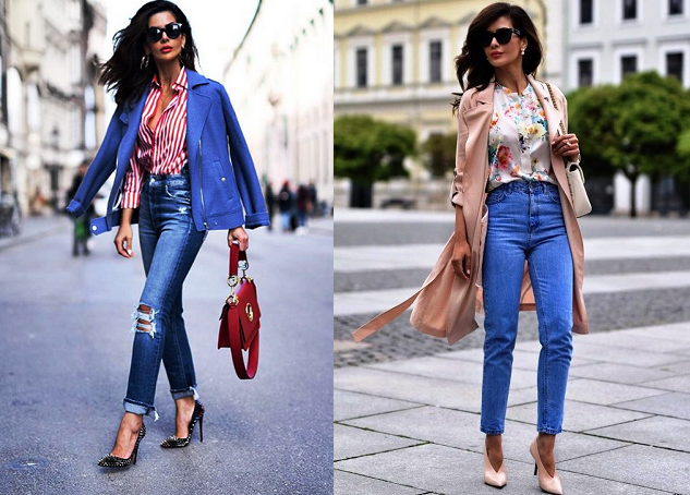 модные образы с джинсами