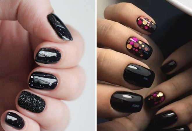 black nail polish ideas