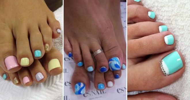 Ideas for a pedicure at the seaside fashion