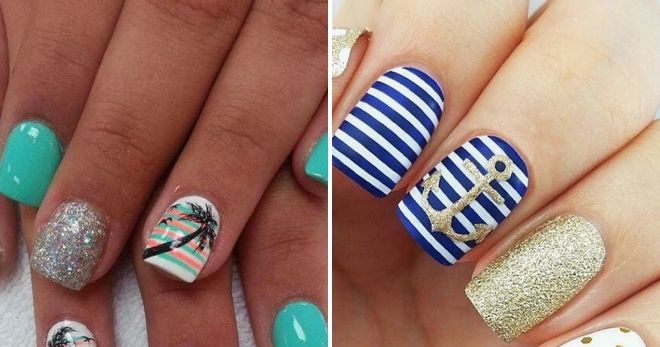 Marine manicure 2019 for short nails