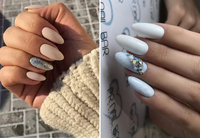 Light manicure 2019 for long nails