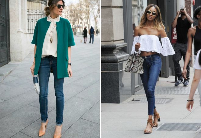 женские образы с джинсами 2017