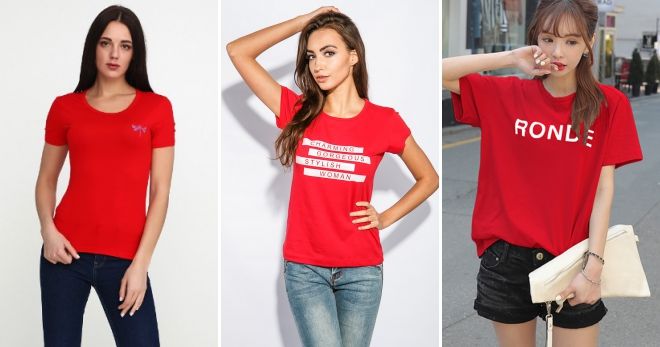Стильные футболки 2019 - цвета красный