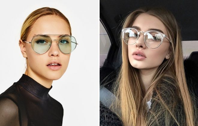 женские солнцезащитные прозрачные очки 2019