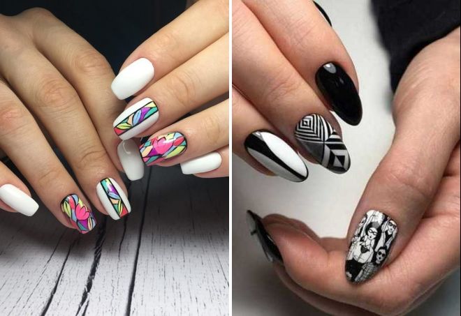 Eclectic style in manicure
