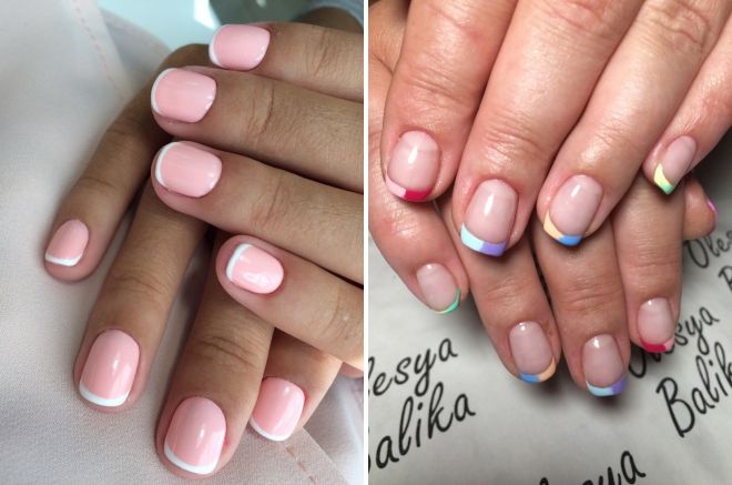summer manicure 2019 for short French nails