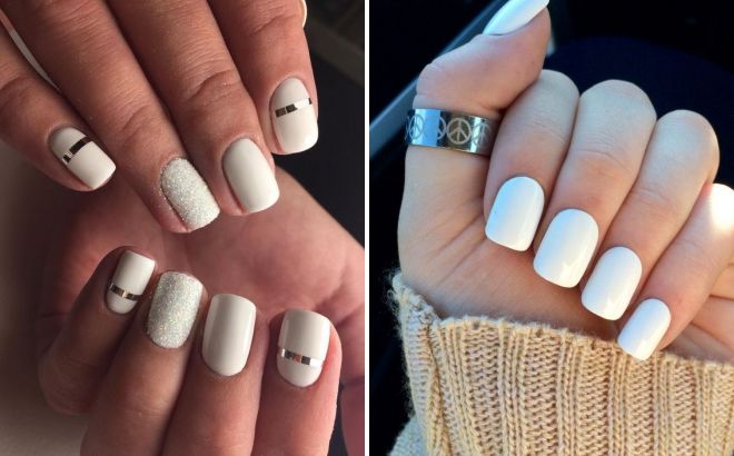 white manicure for short nails 2019