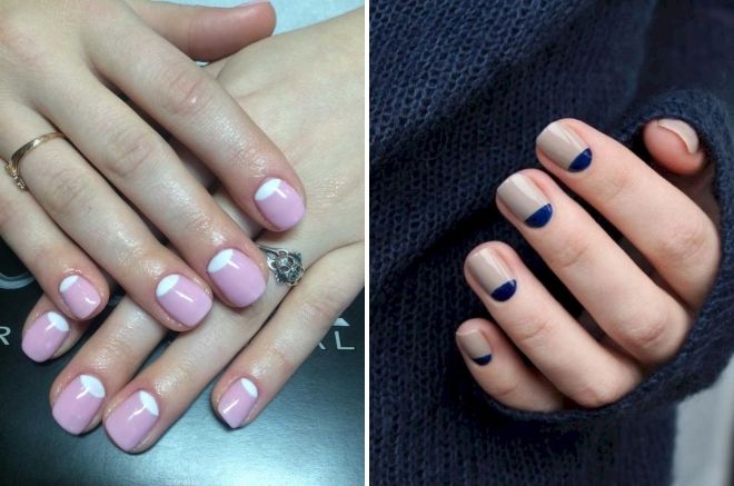 moon manicure 2019 for short nails