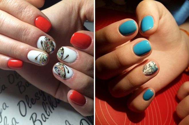 fashionable summer manicure 2019 for short nails