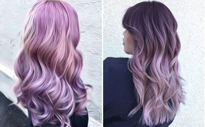 пепельно фиолетовые волосы