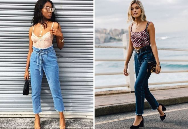 женские джинсы с высокой талией 2019