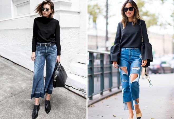 укороченные женские джинсы 2019