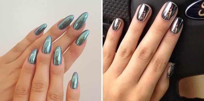 beautiful shiny manicure for the new year