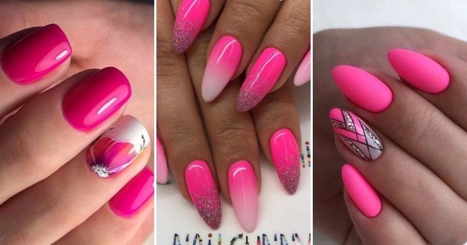 Розовый дизайн ногтей 2019 мода
