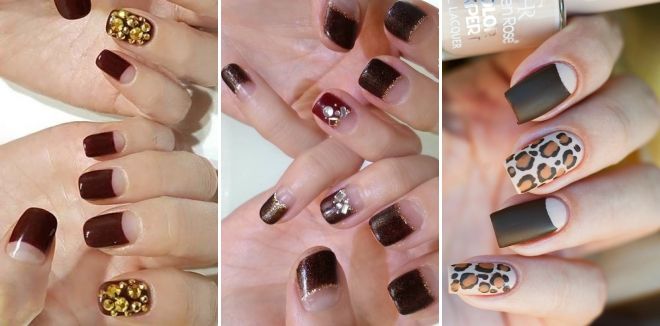 Moon brown manicure